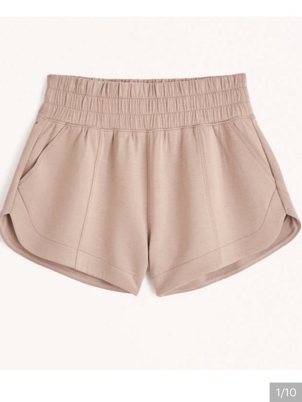 Abercrombie YPB Tan workout running shorts